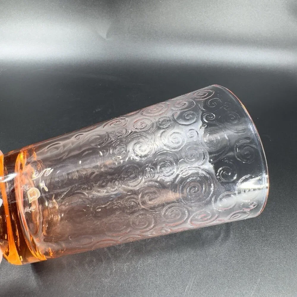 Libby Pink Galaxy Glasses Atomic Drinking Glasses Highball Tumbler Set 2 Vintage